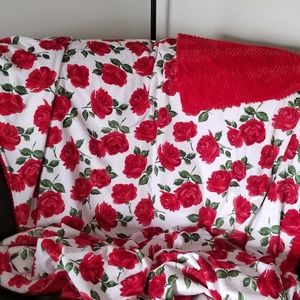 Red Rose Minky Blanket 60x72
